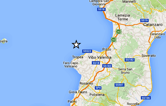 Due scosse di terremoto nella notte in Calabria, una al largo di Tropea