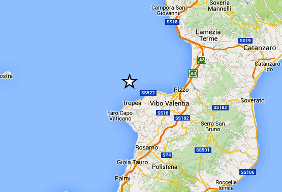 Due scosse di terremoto nella notte in Calabria, una al largo di Tropea