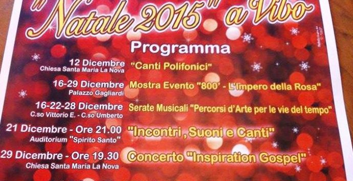 Vibo, Natale ricco di eventi e iniziative culturali