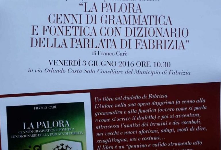 Fabrizia, ecco il vocabolario dei termini dialettali