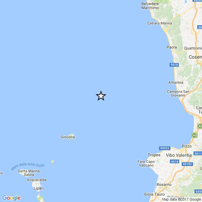 Terremoto, nuova serie di scosse lungo le coste vibonesi