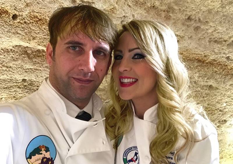 Lo chef Giuseppe Romano con la moglie Eleonora Marcello