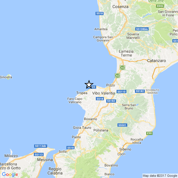 Terremoto: scossa lungo la costa Vibonese, la seconda in tre giorni