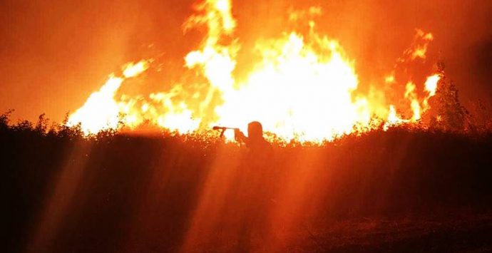 Emergenza incendi nel Vibonese, “superlavoro” per i Vigili del fuoco