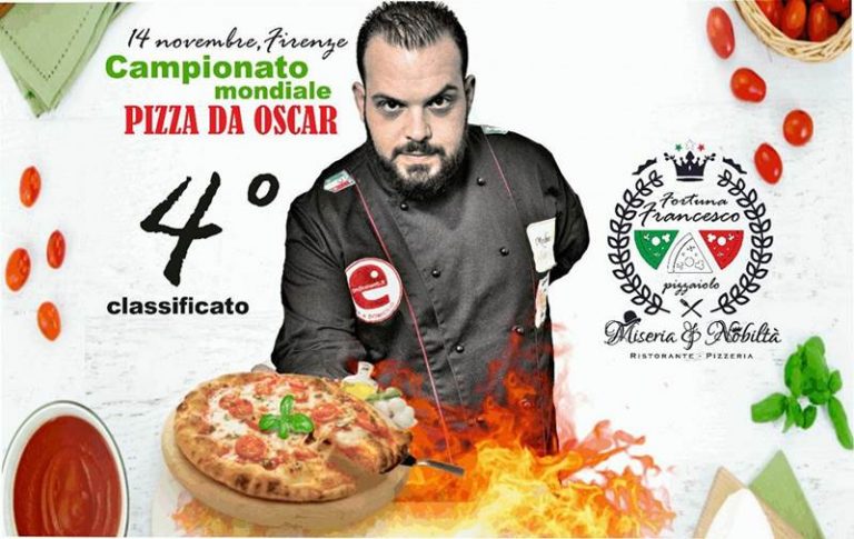 Pizza da Oscar: al campionato mondiale il vibonese Fortuna si classifica al quarto posto