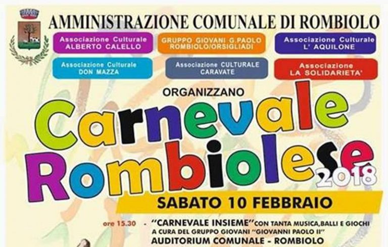 Carnevale 2018 | A Rombiolo tutto pronto per una festa all’insegna dell’unità