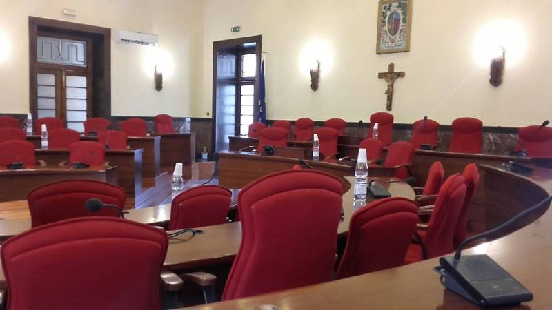 L'aula consiliare di Palazzo "Luigi Razza"