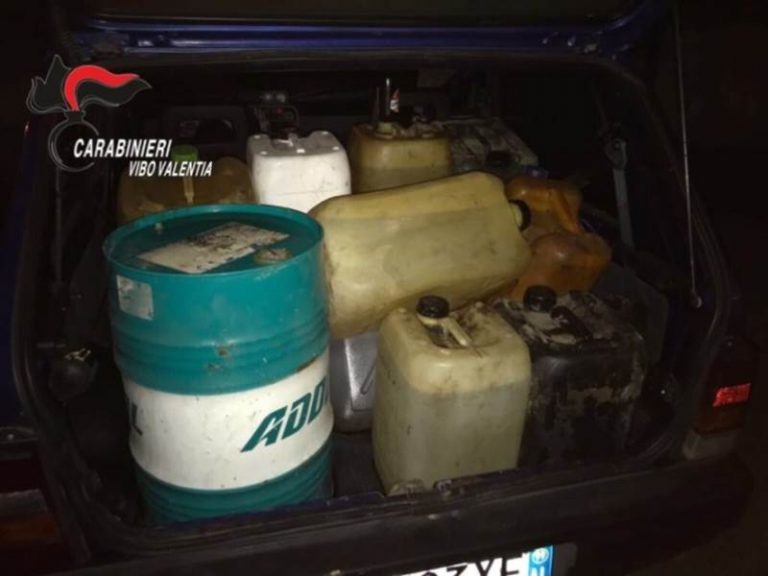 Rubavano carburante da una pompa di benzina, quattro arresti nel Vibonese