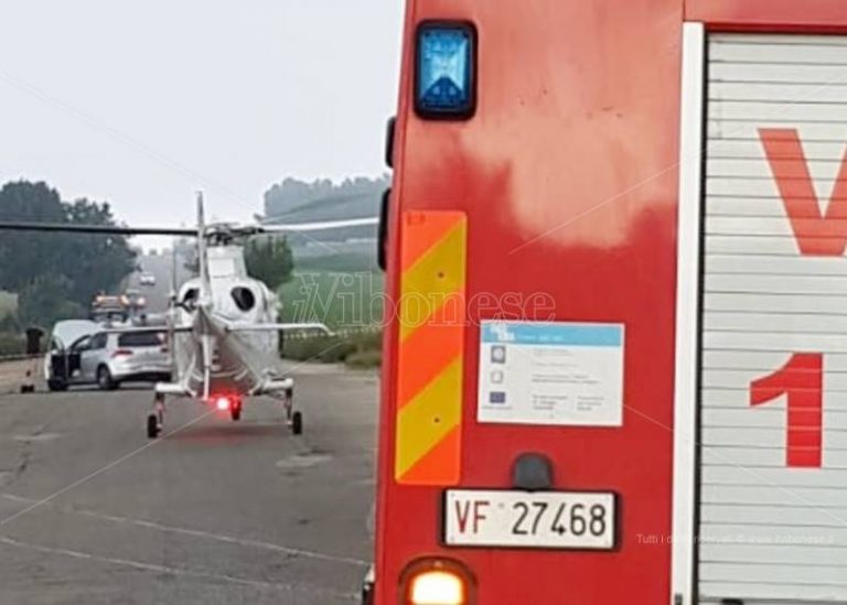 Incidente stradale lungo la provinciale per Tropea, interviene l’elisoccorso (VIDEO)