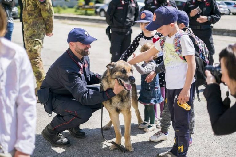 I carabinieri cinofili di Vibo salutano Acrab, il suo conduttore: «E’ stato un degno collega»