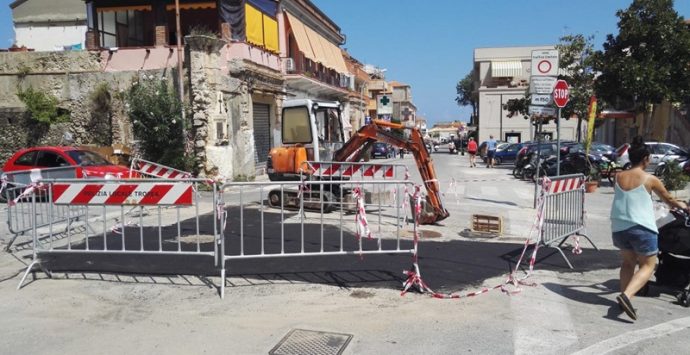 Tropea, ripristinata la strada sprofondata per il nubifragio