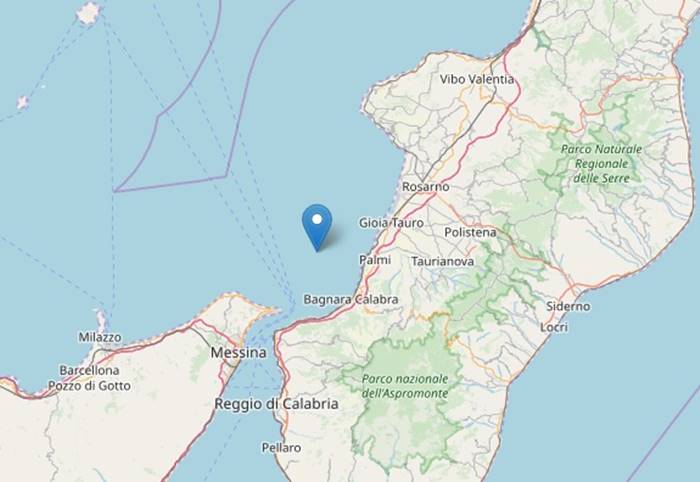 Nuova scossa al largo di Palmi: terremoto di magnitudo 3.1