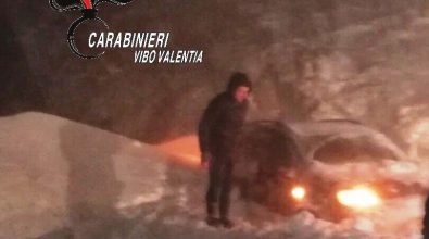 Bufera di neve tra Mongiana e Nardodipace, padre e figlio tratti in salvo dai Carabinieri