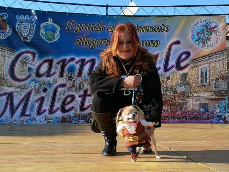 A Mileto anche i cani sfilano in maschera, il chihuahua disabile Hook si aggiudica il primo premio