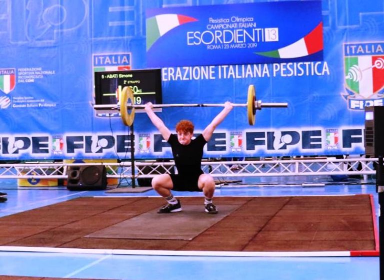 Sollevamento pesi, il trionfo di Simone Abati: è campione italiano