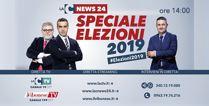 Speciale Amministrative 2019, segui la maratona elettorale di LaC e Il Vibonese Tv – Video