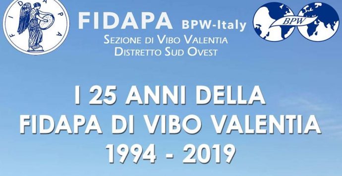 Venticinque anni di Fidapa a Vibo, un convegno e un premio per la ricorrenza