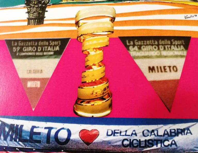 Ciclismo, a Mileto arriva il trofeo originale del Giro d’Italia 2020