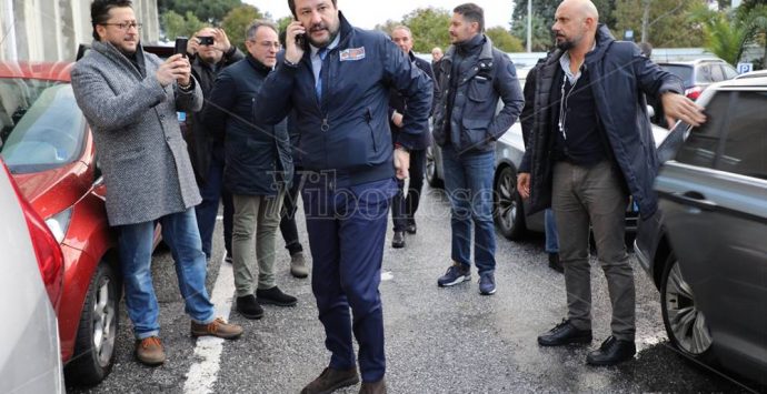 Salvini a Vibo, il leader della Lega negli studi di LaC – Le immagini