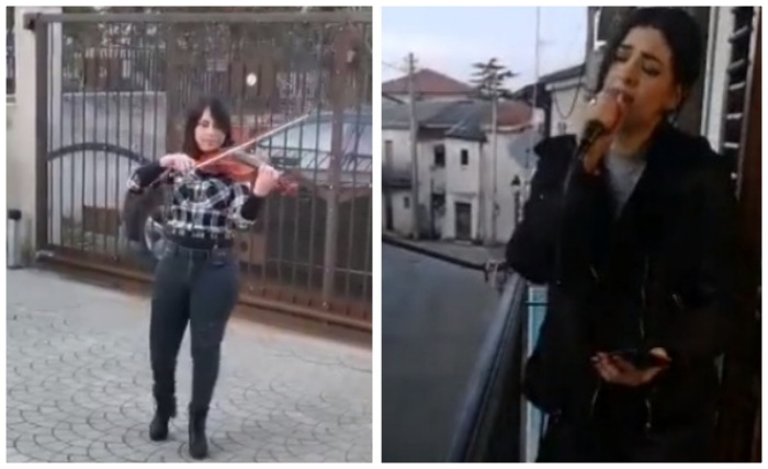 La violinista di Vibo e la cantante di Zambrone: la musica contro la paura del coronavirus – Video