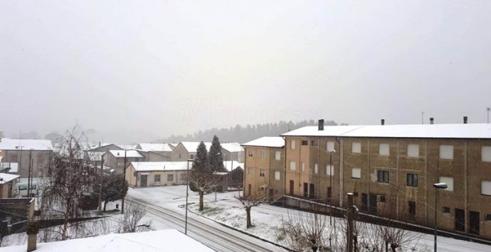 Primavera “rimandata”, la neve imbianca le Serre vibonesi – Foto