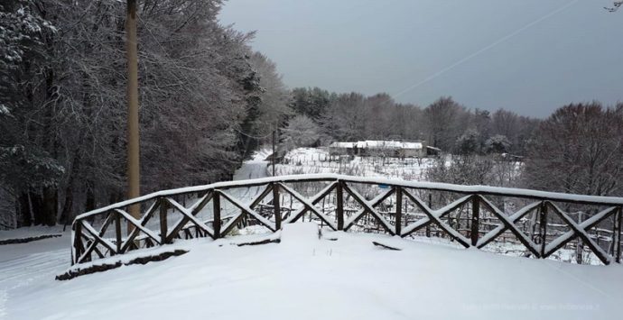 Primavera “rimandata”, la neve imbianca le Serre vibonesi – Foto