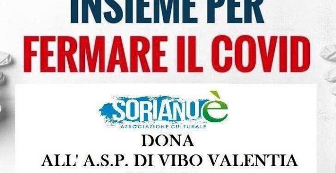 Emergenza sanitaria, “Soriano è” dona 2.500 euro all’Asp di Vibo