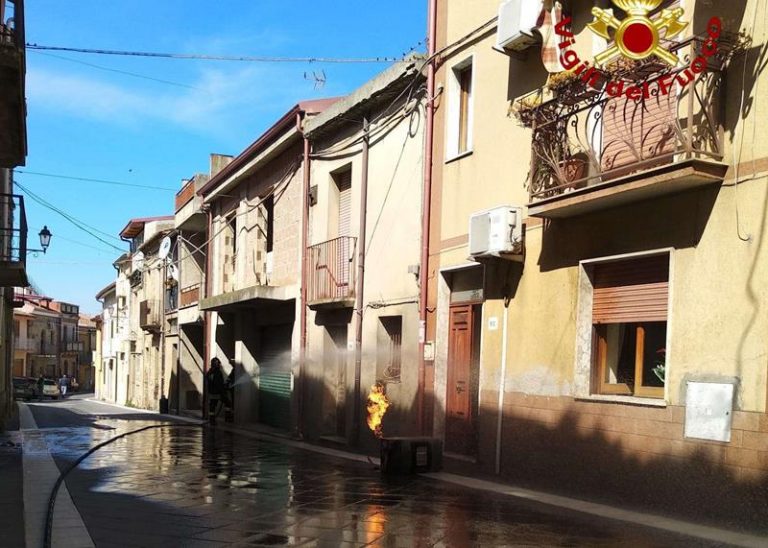 Bombola di gas genera un incendio a Spilinga