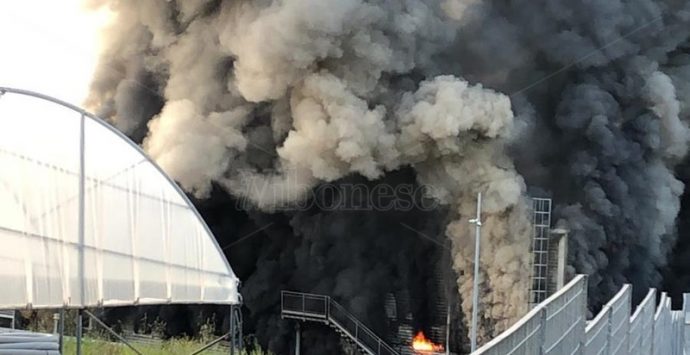 Incendio rade al suolo stabilimento dell’Artigiano della ‘nduja – Video/Foto