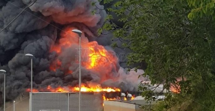 Incendio rade al suolo stabilimento dell’Artigiano della ‘nduja – Video/Foto