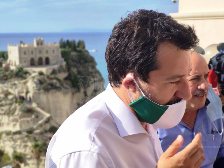 Matteo Salvini a Tropea, dagli incendi alla sanità in Calabria – Video