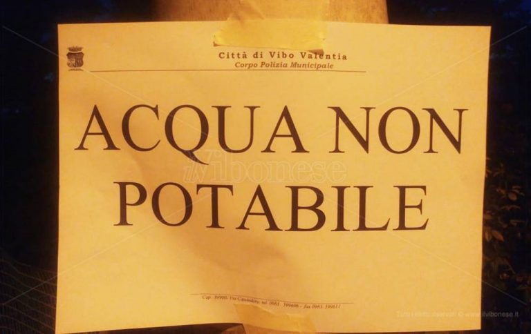 Vibo, acqua non potabile: Consiglio comunale straordinario e accesso agli atti