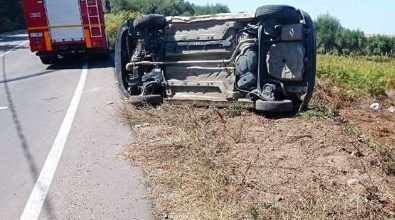 Incidente a Vena di Ionadi, auto si ribalta e finisce fuori strada