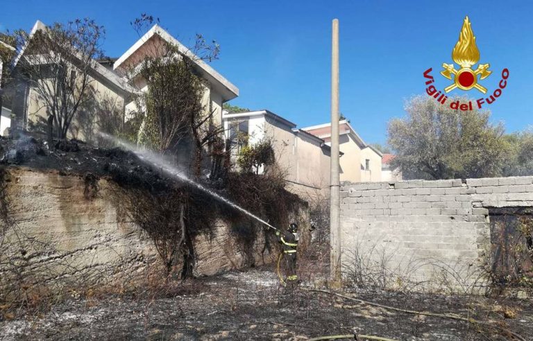 Incendio minaccia il cimitero di Panaia, in fumo un ettaro di macchia mediterranea – Foto