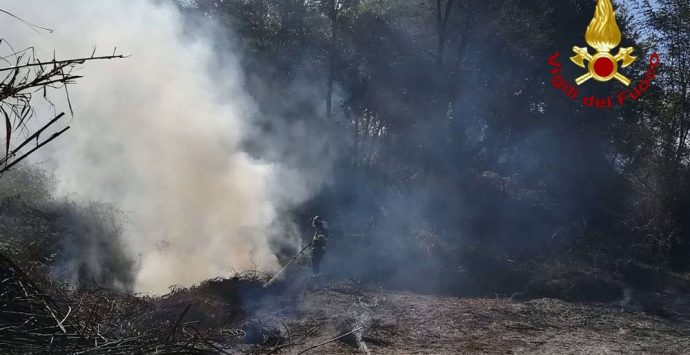 Incendio minaccia il cimitero di Panaia, in fumo un ettaro di macchia mediterranea – Foto