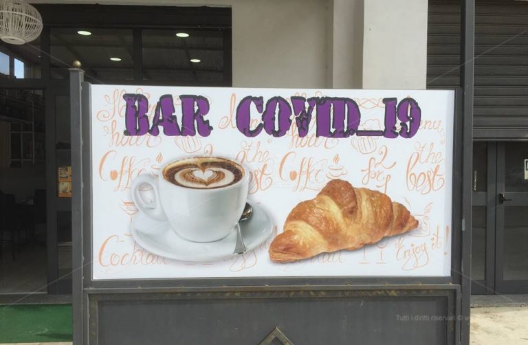 Tra ironia e riflessione a Vibo spunta il bar “Covid-19”