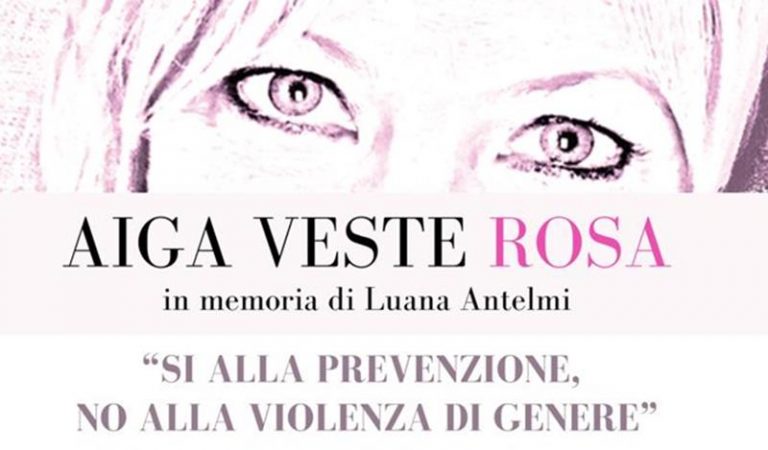 Aiga veste rosa: «Si alla prevenzione, No alla violenza di genere»