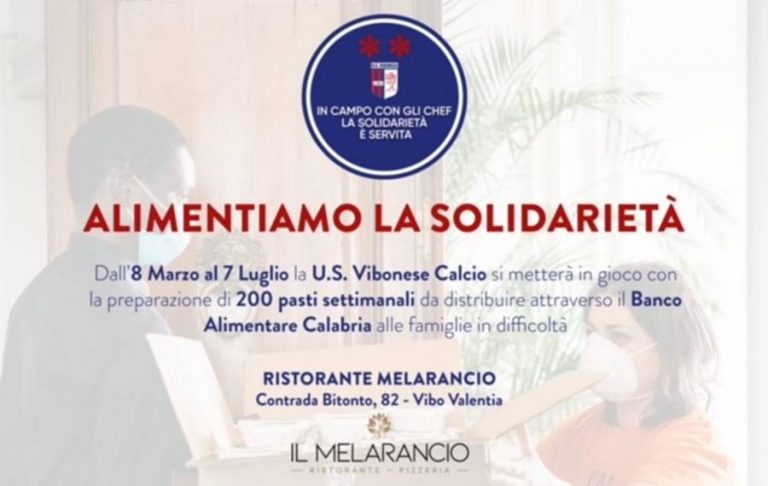 La Vibonese torna sul campo della solidarietà: 10mila pasti ai bisognosi