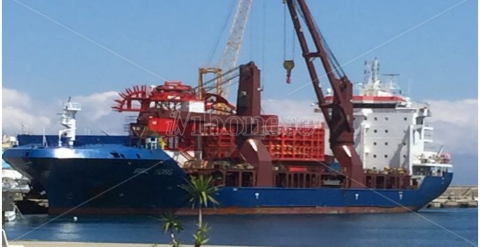 In porto il cargo “BBc Song” imbarcherà macchinari prodotti dallo stabilimento di Vibo Marina
