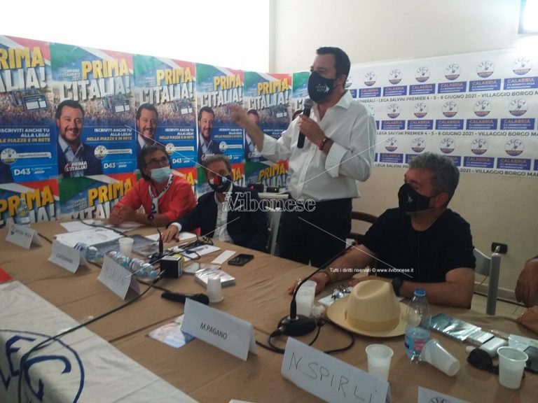 Matteo Salvini a Zambrone: «La presidenza per la Regione Calabria spetta a F.I.» -Video