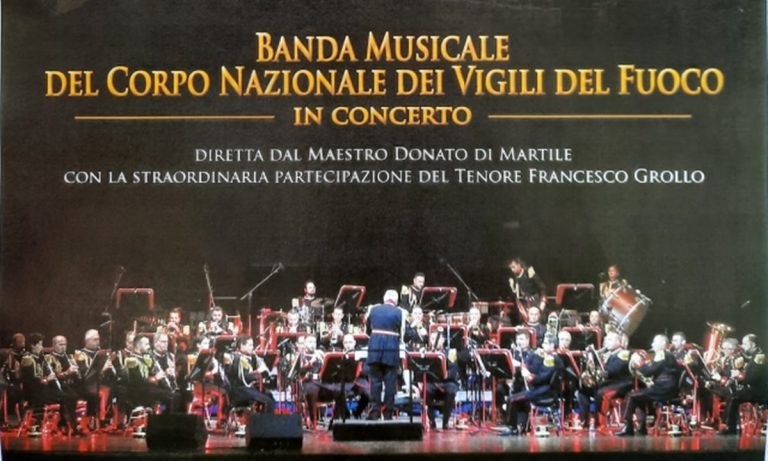 La banda musicale dei Vigili del Fuoco in concerto lunedì a Vibo Valentia