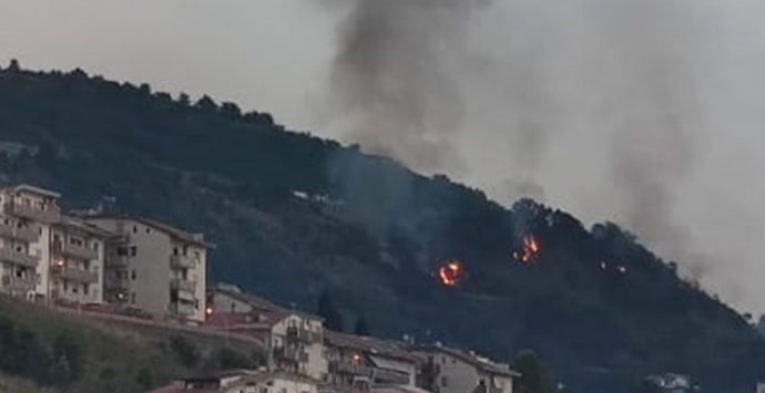 Grosso incendio nel Vibonese mette in forte pericolo un ristorante-Video