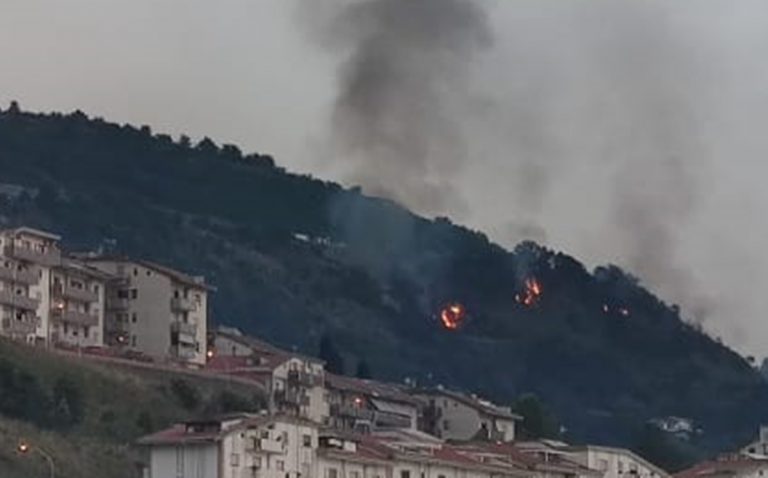 Grosso incendio nel Vibonese mette in forte pericolo un ristorante-Video