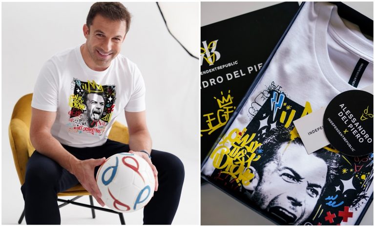 Alex Del Piero protagonista delle t-shirt made in Soriano famose in tutta Europa