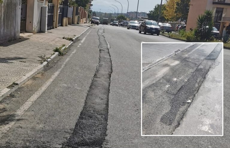 Vibo, Viale Feudotto e quei lavori finiti nel mirino dei cittadini: «Lasciati avvallamenti e buche»