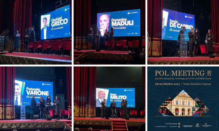 Cosenza, la cerimonia di consegna del premio Pol 2021 apre il Meeting nazionale di Polizia locale