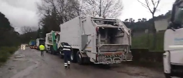 Un guasto ferma l’impianto di Vazzano: colonne di camion di rifiuti davanti ai cancelli – Video
