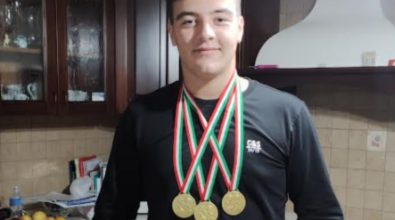 Pesi: giovane vibonese conquista tre medaglie nel Campionato nazionale