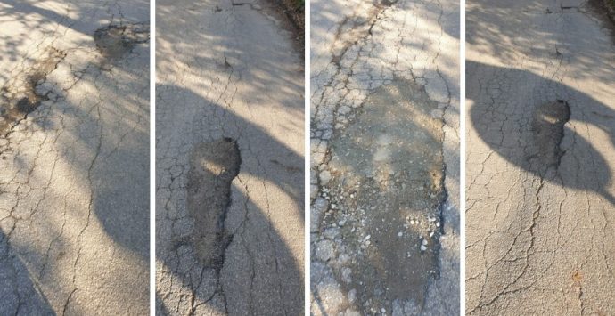 Strade colabrodo, l’appello dei cittadini di San Calogero: «S’intervenga per evitare altri incidenti»