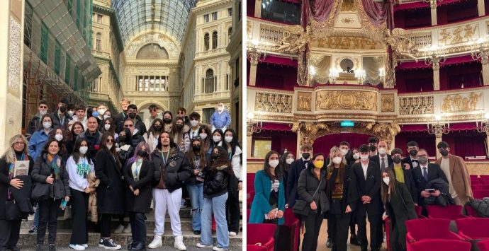 I ragazzi del liceo Berto di Vibo al San Carlo di Napoli: «Il teatro contro la povertà educativa»